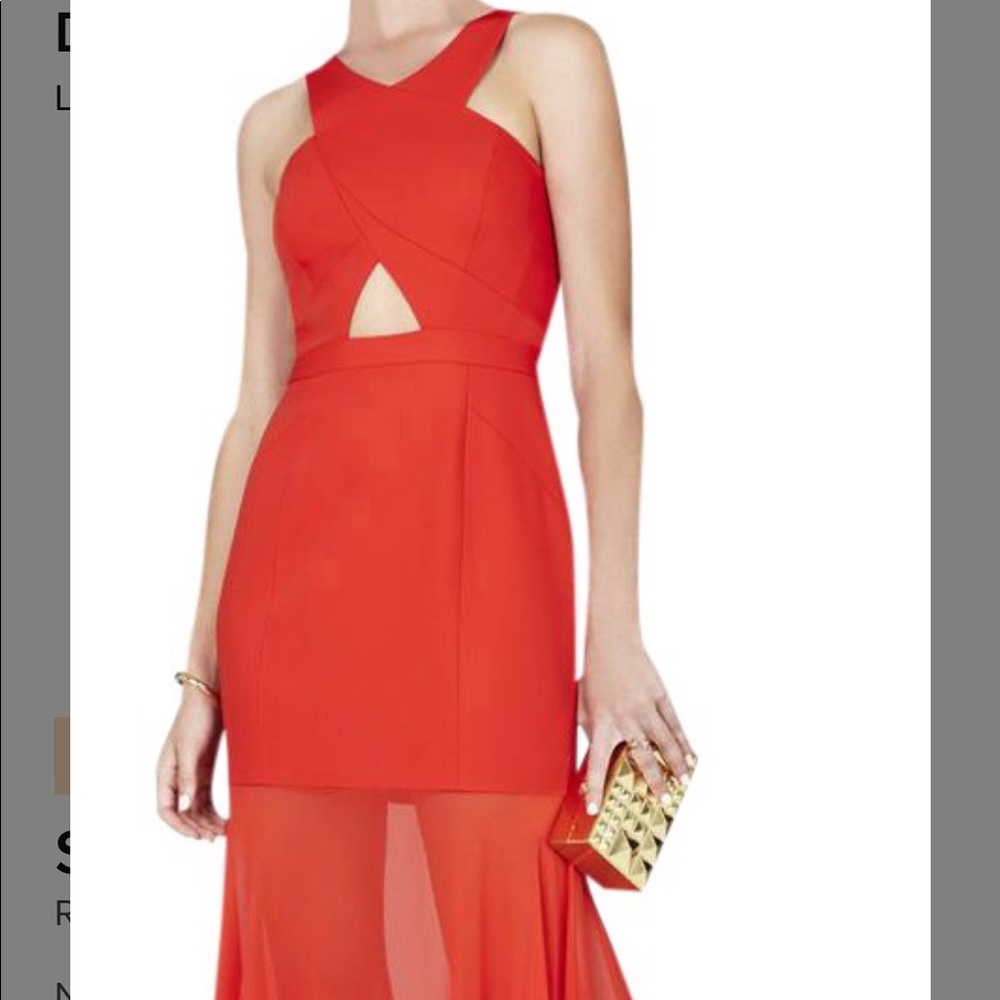 NWOT red bcbg formal dress